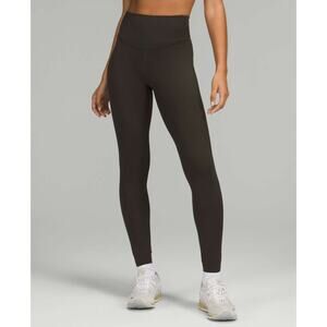 Lululemon Base Pace High-Rise Leggings 28" Inseam Dark Olive Women's Size 10